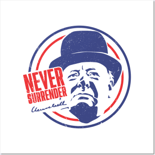 Winston Churchill - Never Surrender Vintage Posters and Art